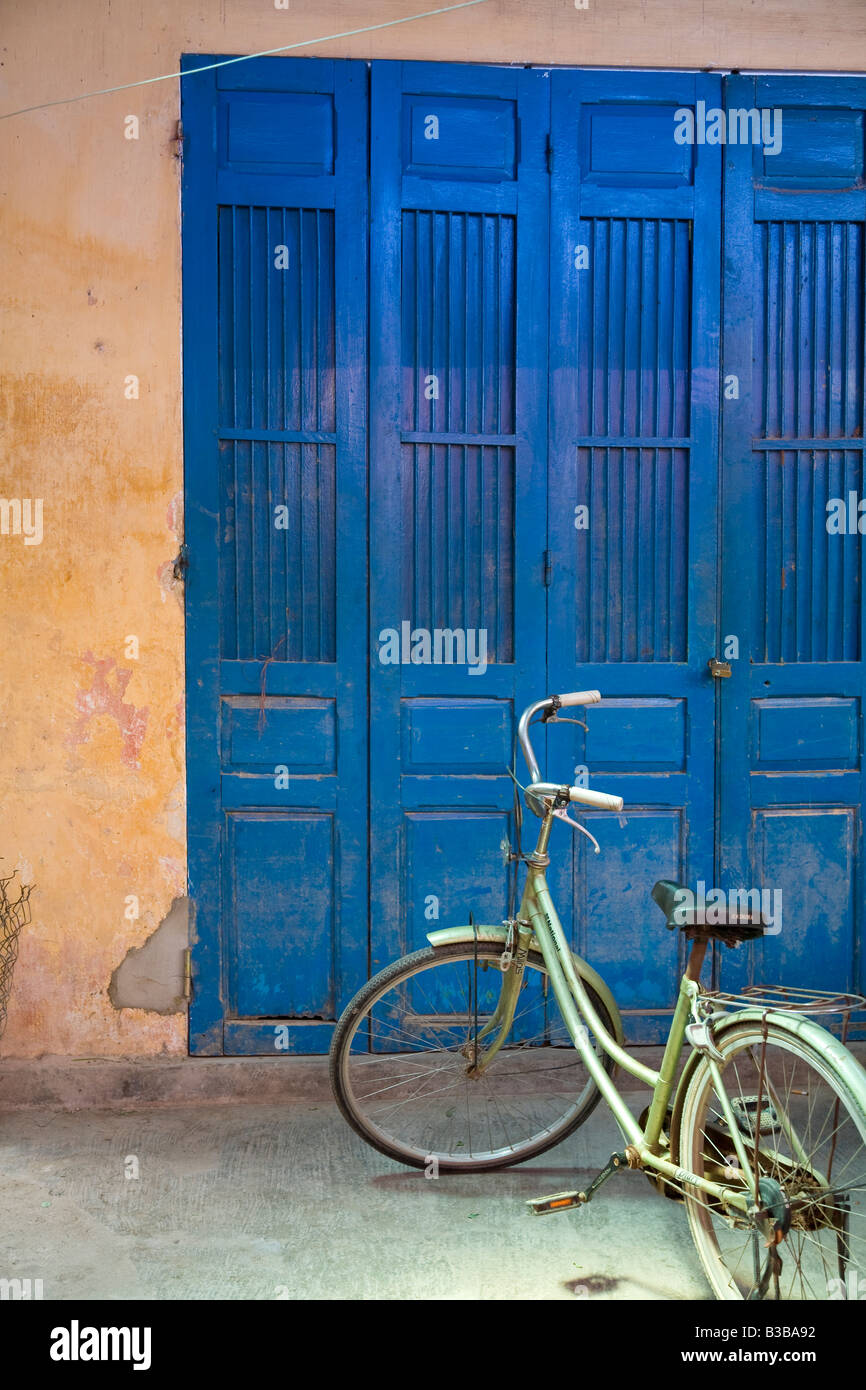 A typical street scene in Hoi An, Vietnam Stock Photo