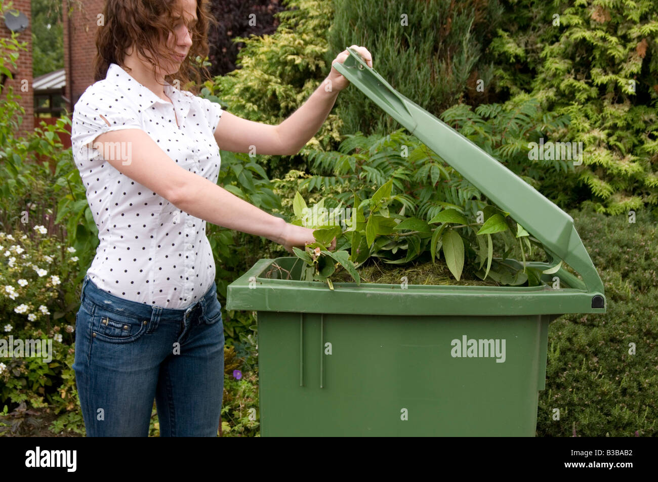 green bin wheelie waste trash plant material kerbside collection can