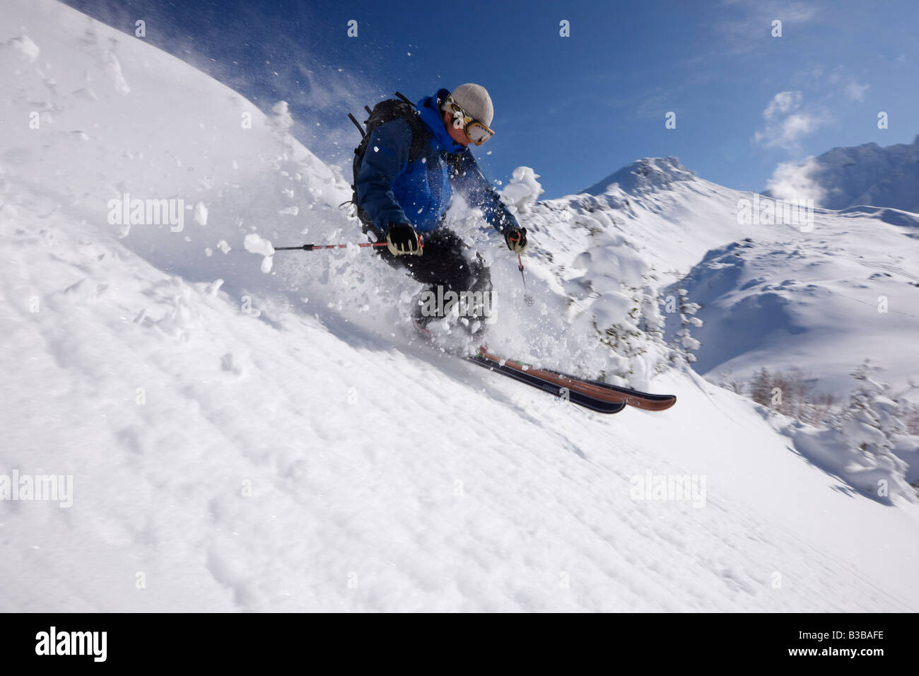 Telemark Skiing, Furano, Hokkaido, Japan Stock Photo Alamy