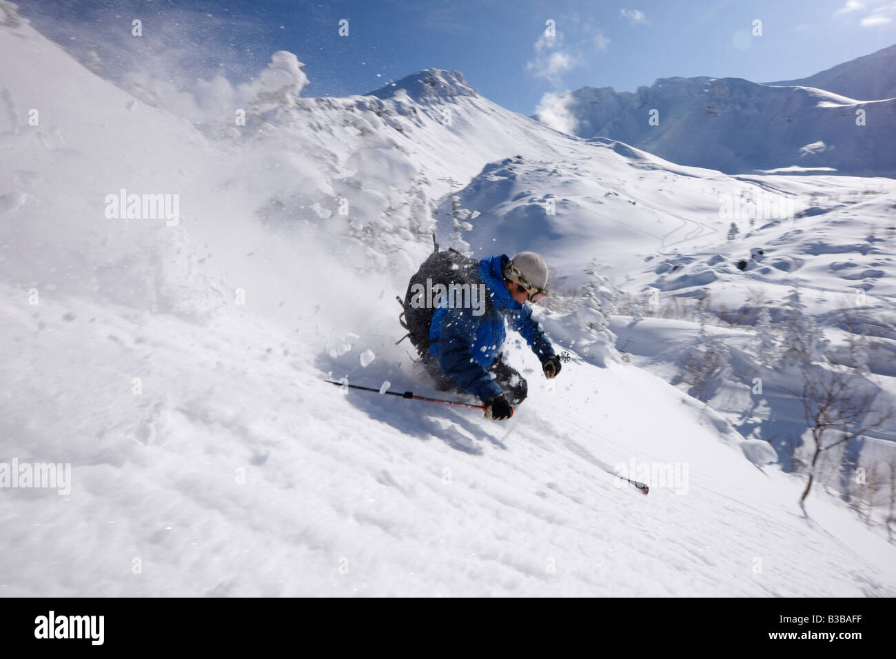 Telemark Skiing, Furano, Hokkaido, Japan Stock Photo Alamy