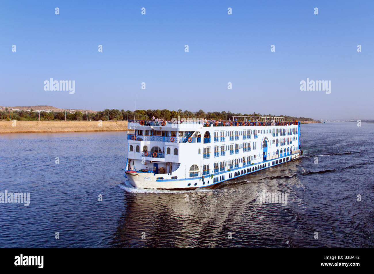 A Nile River cruise boat north of Aswan Egypt Stock Photo - Alamy