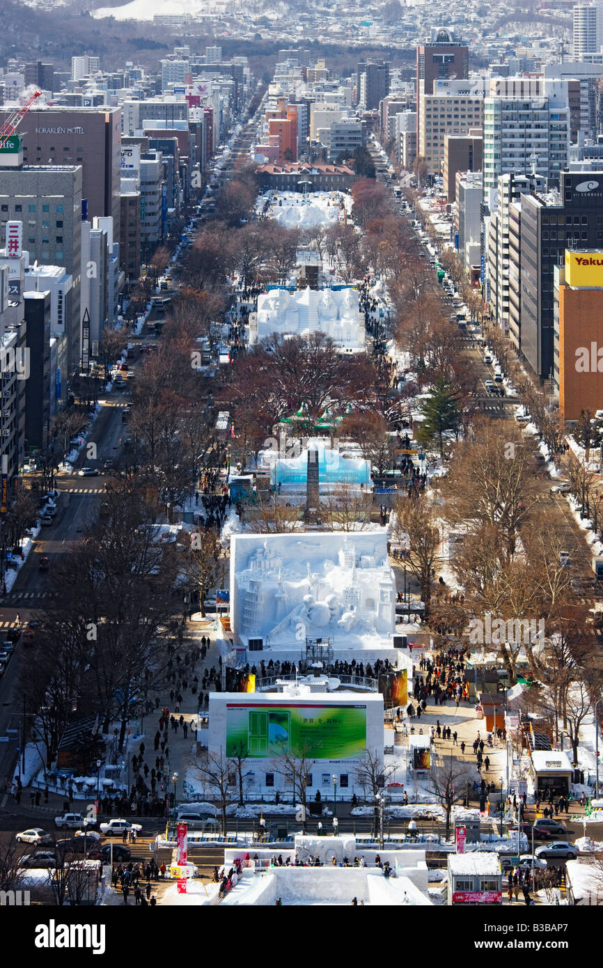 Sapporo Snow Festival, Odori Park Sapporo, Hokkaido, Japan Stock Photo