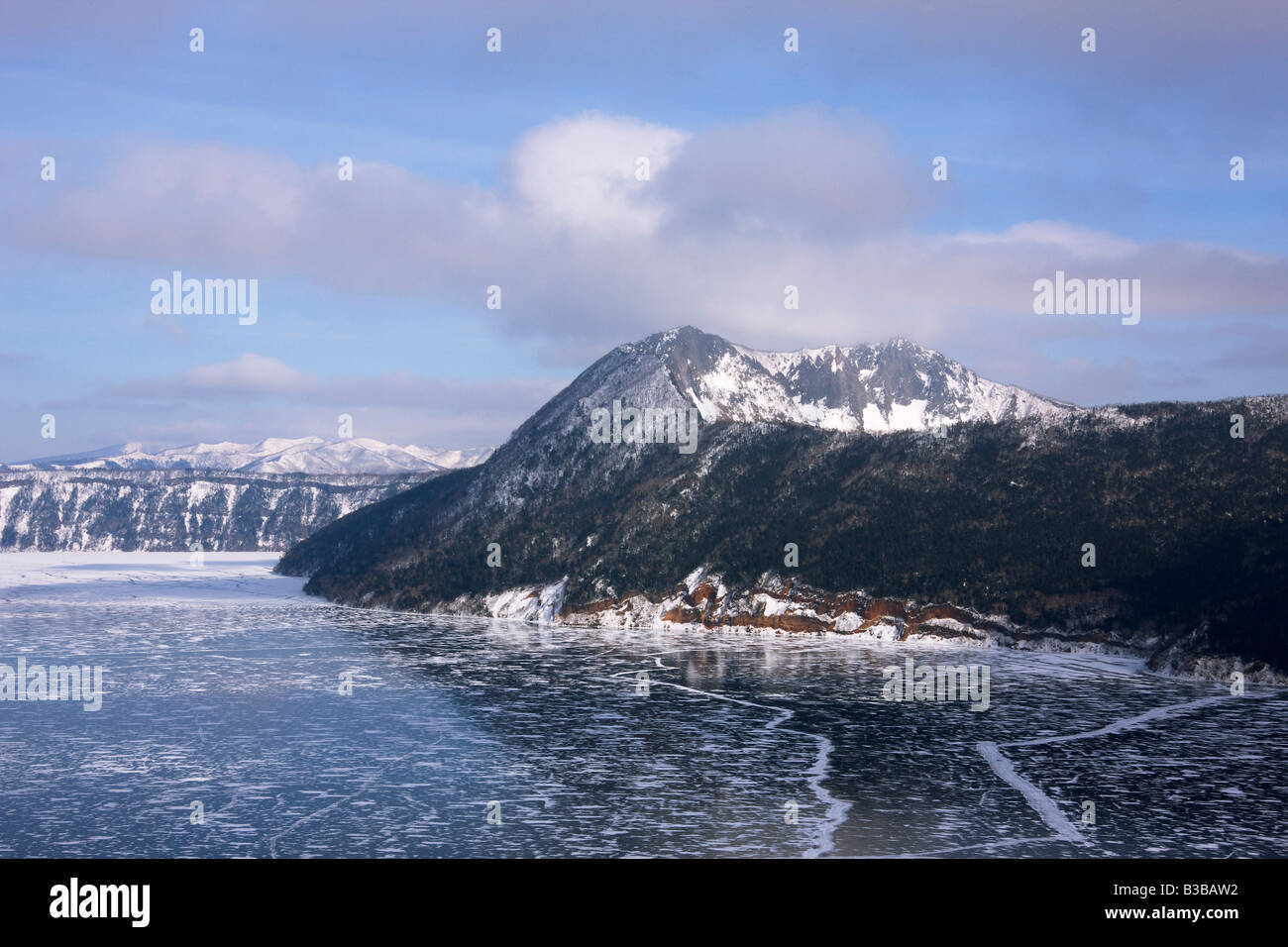Winter landscape. Japanese mountains in the snow. Mt Moiwa Winter landscape. Japanese mountains in the snow. Mt Moiwa