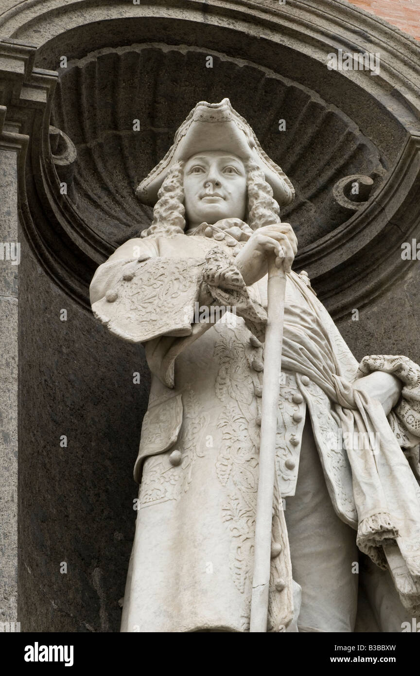 Statues outside Palazzo Reale Stock Photo