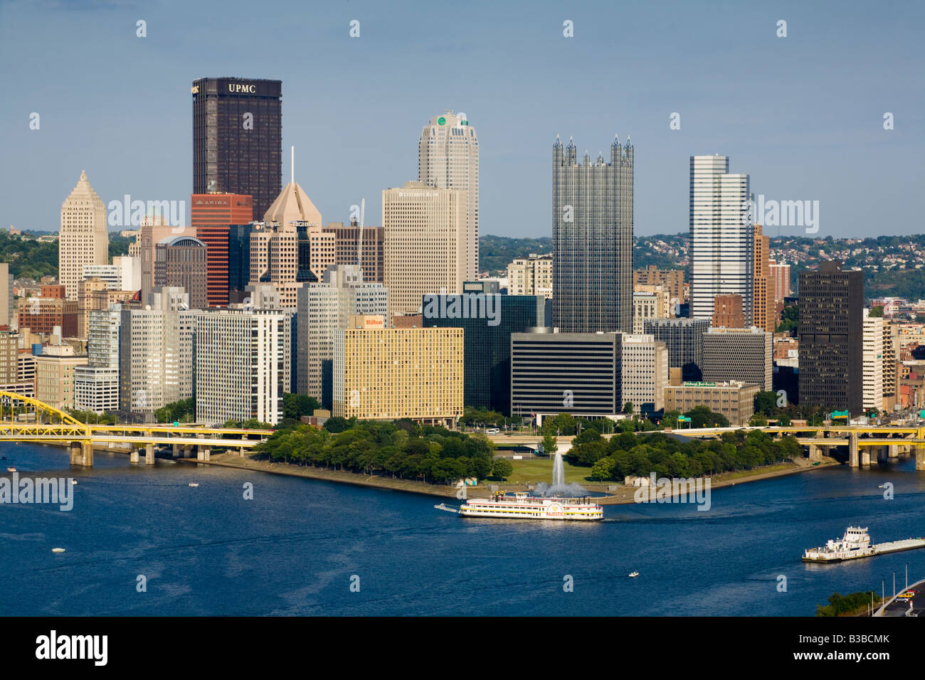 Skyline of Pittsburgh Pennsylvania Stock Photo