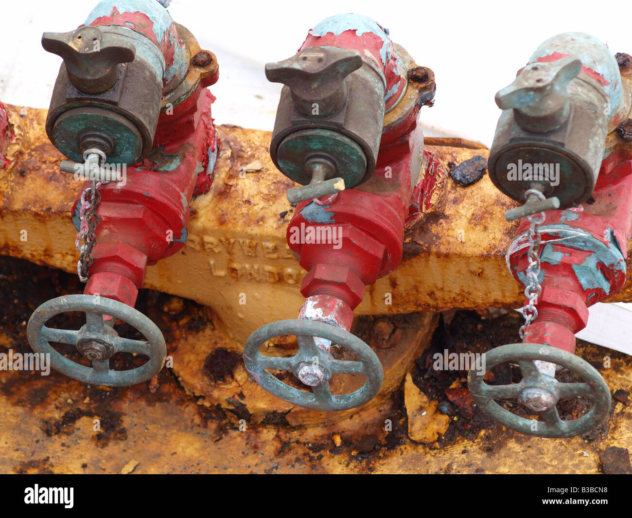 Pipes and taps on an old ship Stock Photo Alamy