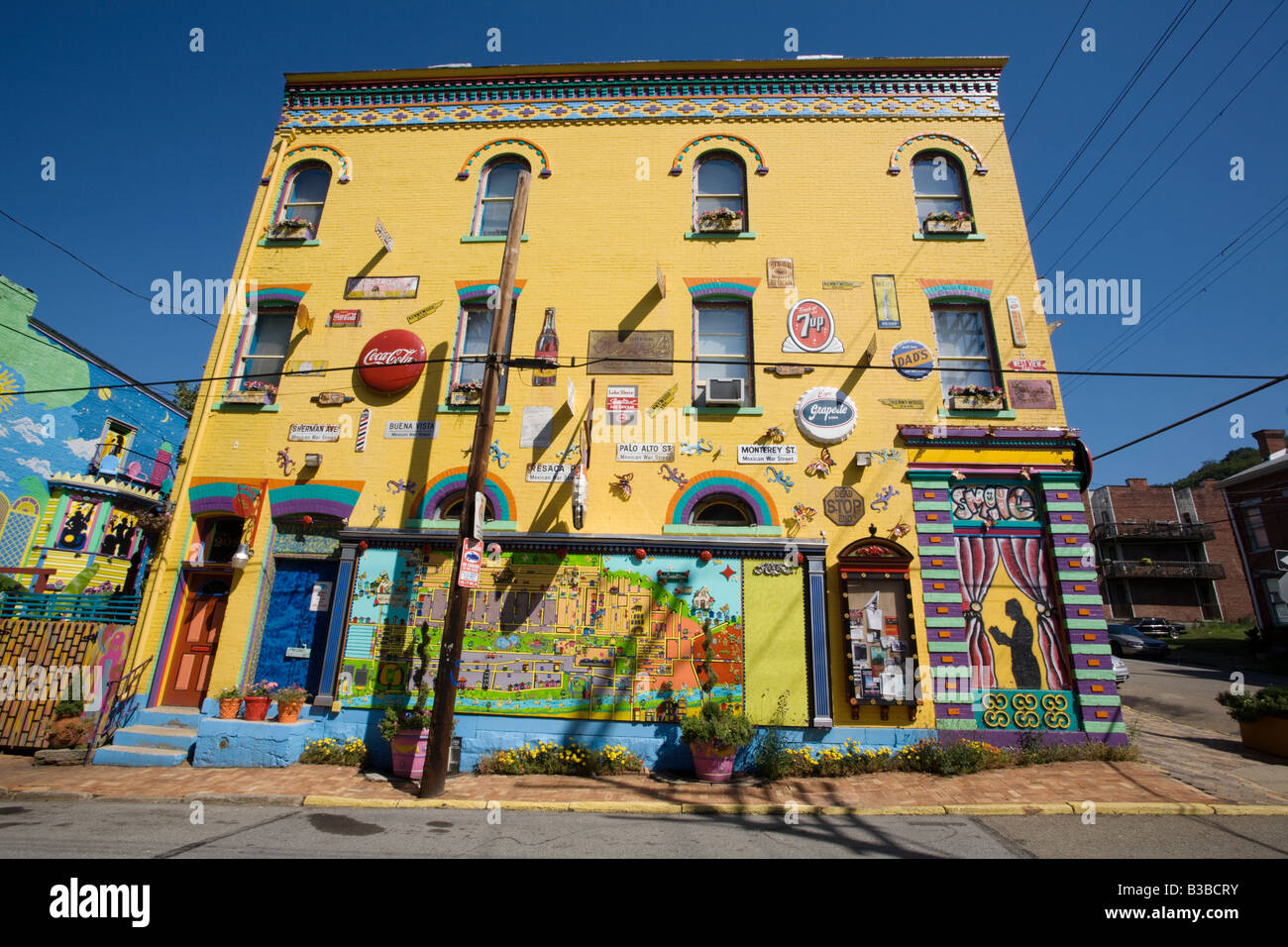 Colorful house in Mexican War Streets neighborhood Pittsburgh