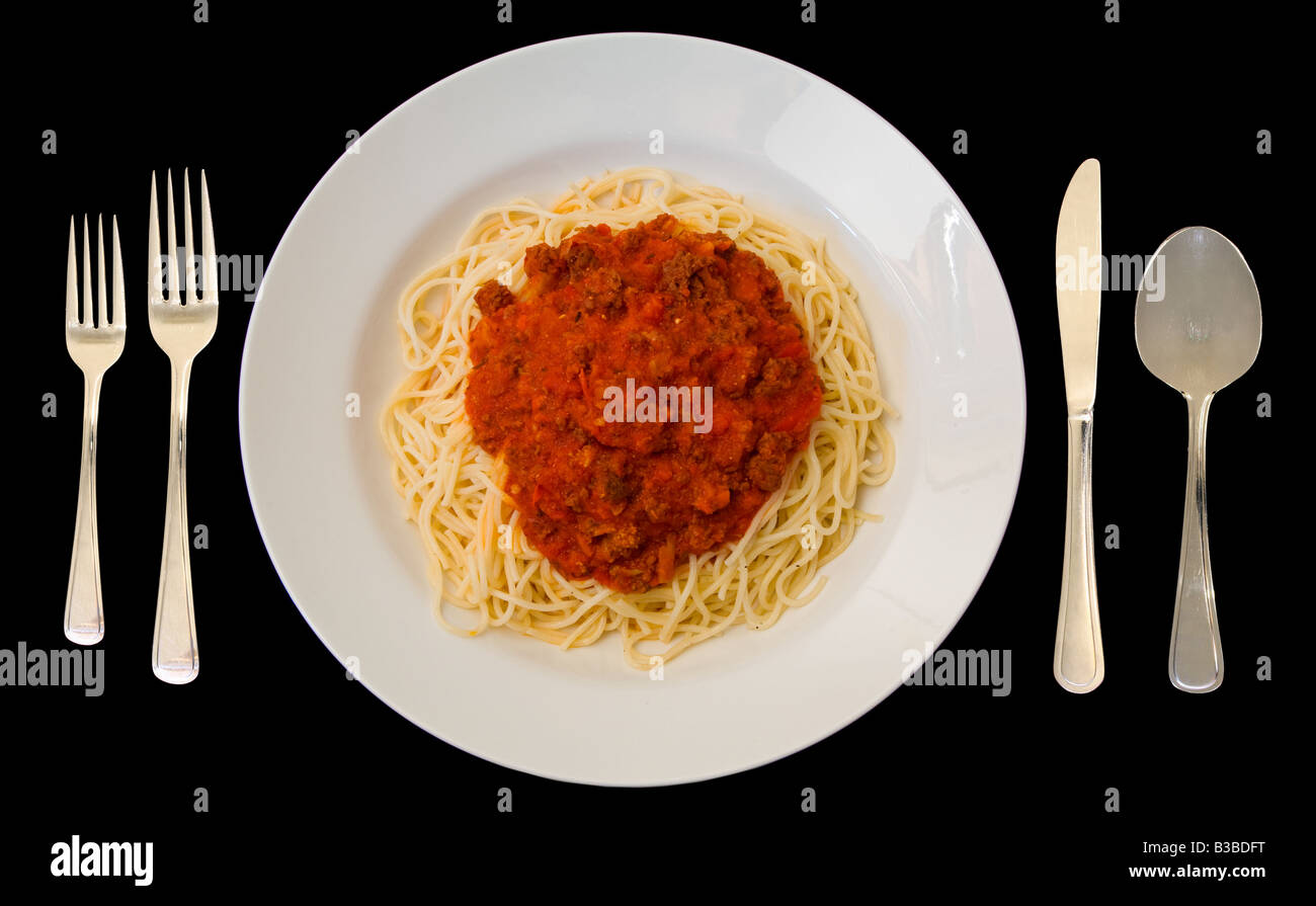 This is a close up of one serving of spaghetti Stock Photo - Alamy