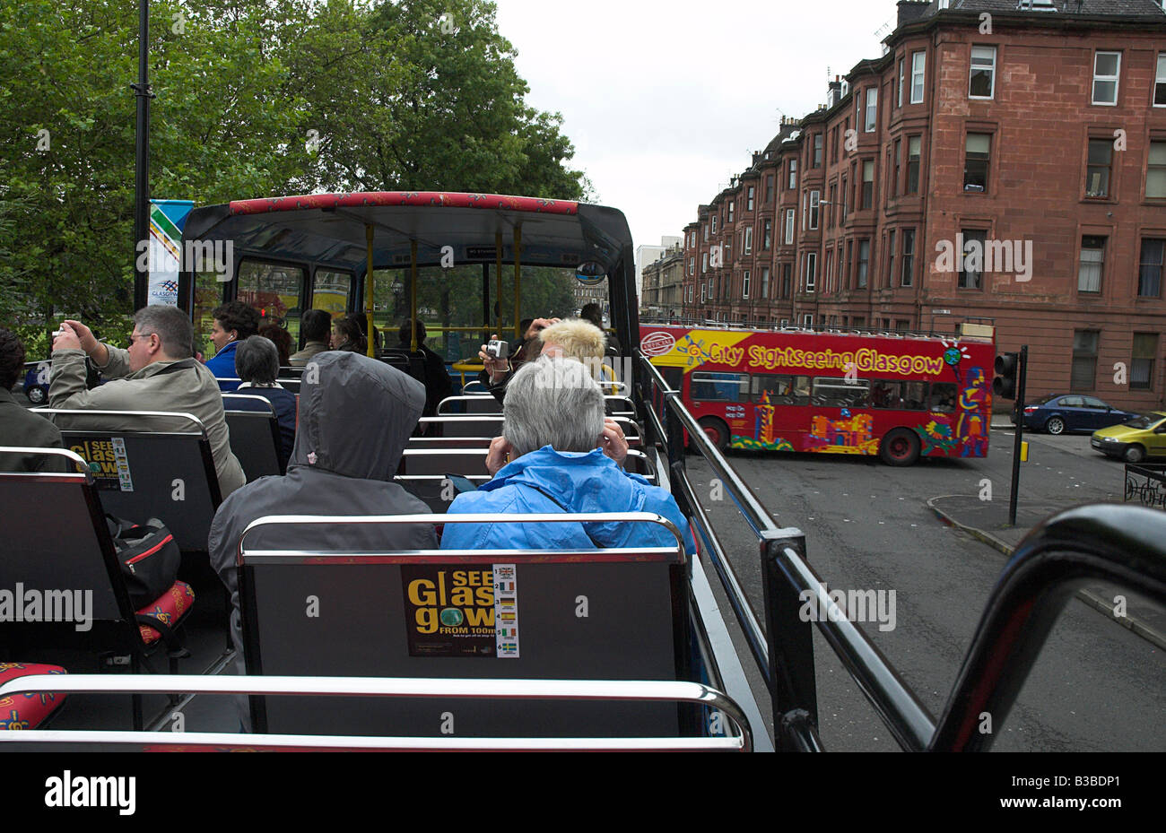 Glasgow Sight Seeing Bus Stock Photo