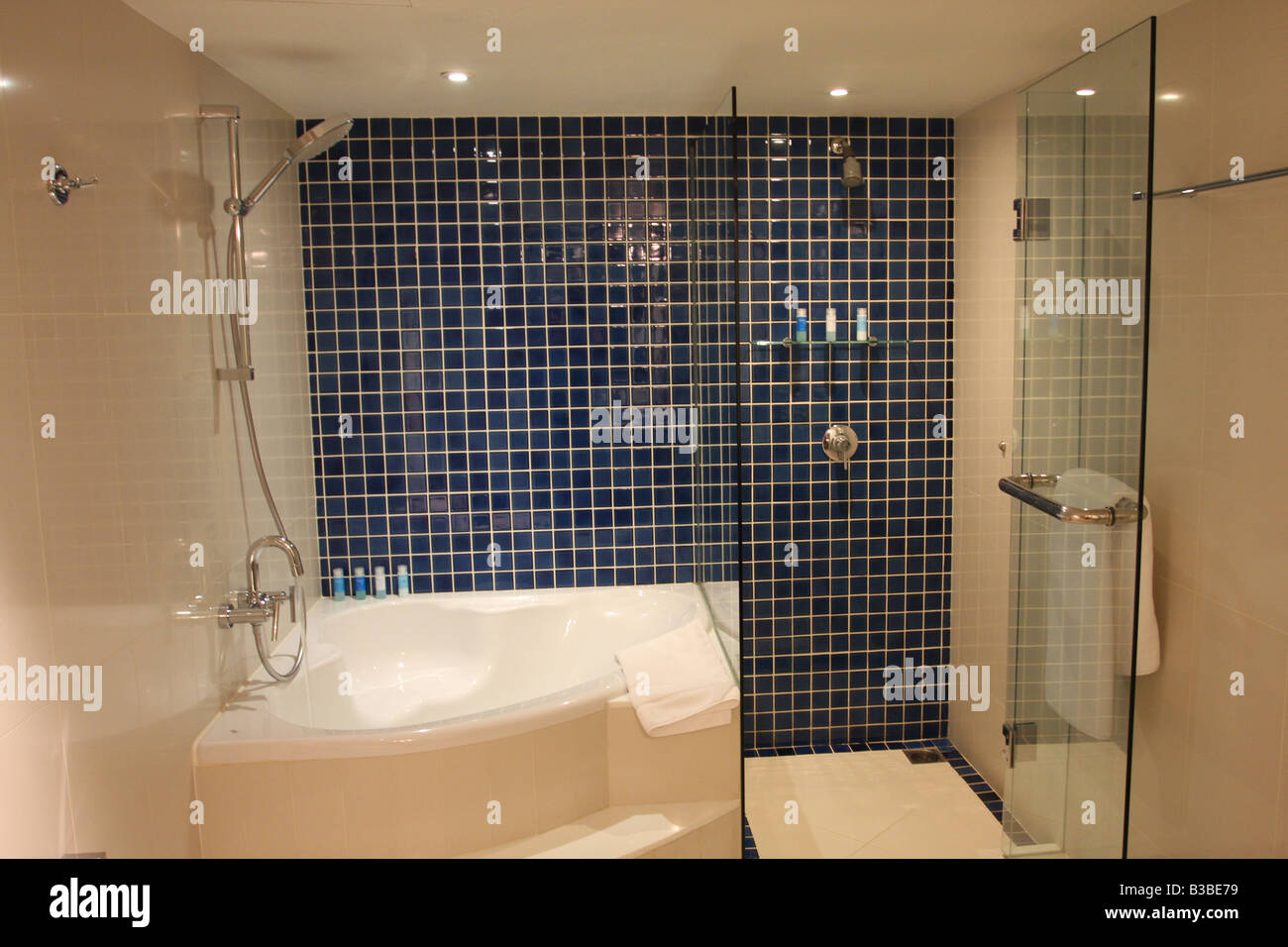 shower in hotel bathroom Stock Photo - Alamy