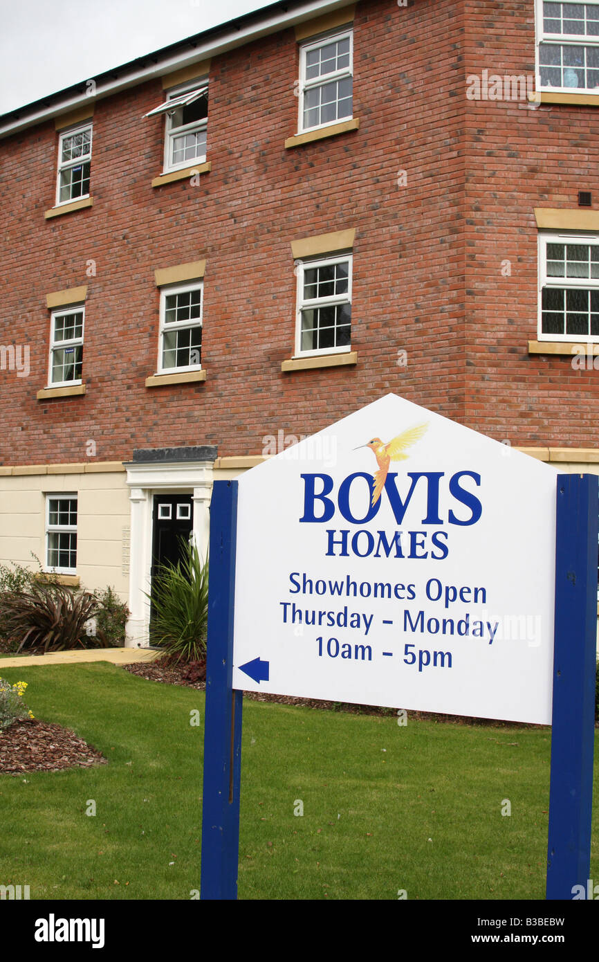 New build homes for sale on a Bovis Homes construction site Stock Photo