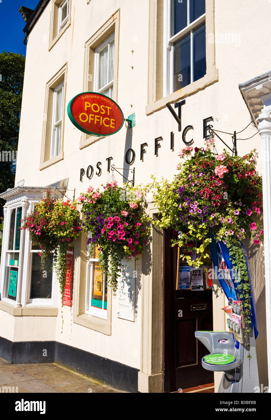Post Office, UK in the town of Barnard Castle in County Durham, England Stock Photo