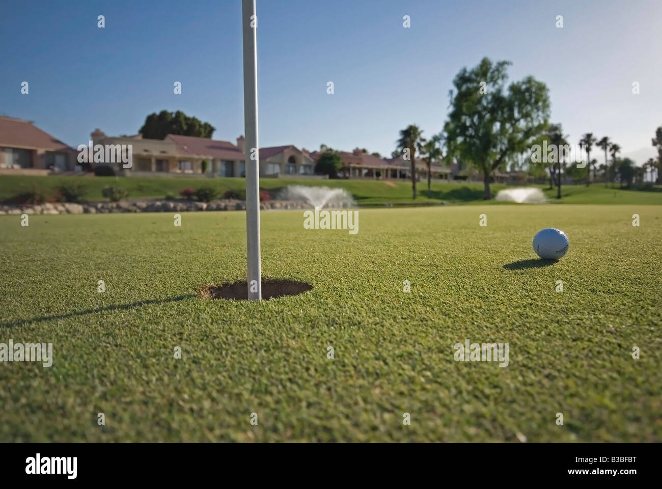 Palm Springs CA Desert Oasis Golf course beautiful lovely picturesque Western US United States in Palm Desert California Stock Photo