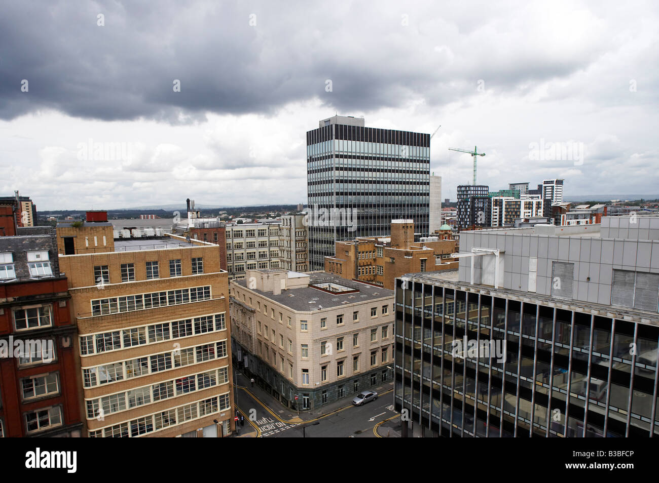 Aerial view Manchester UK Stock Photo - Alamy