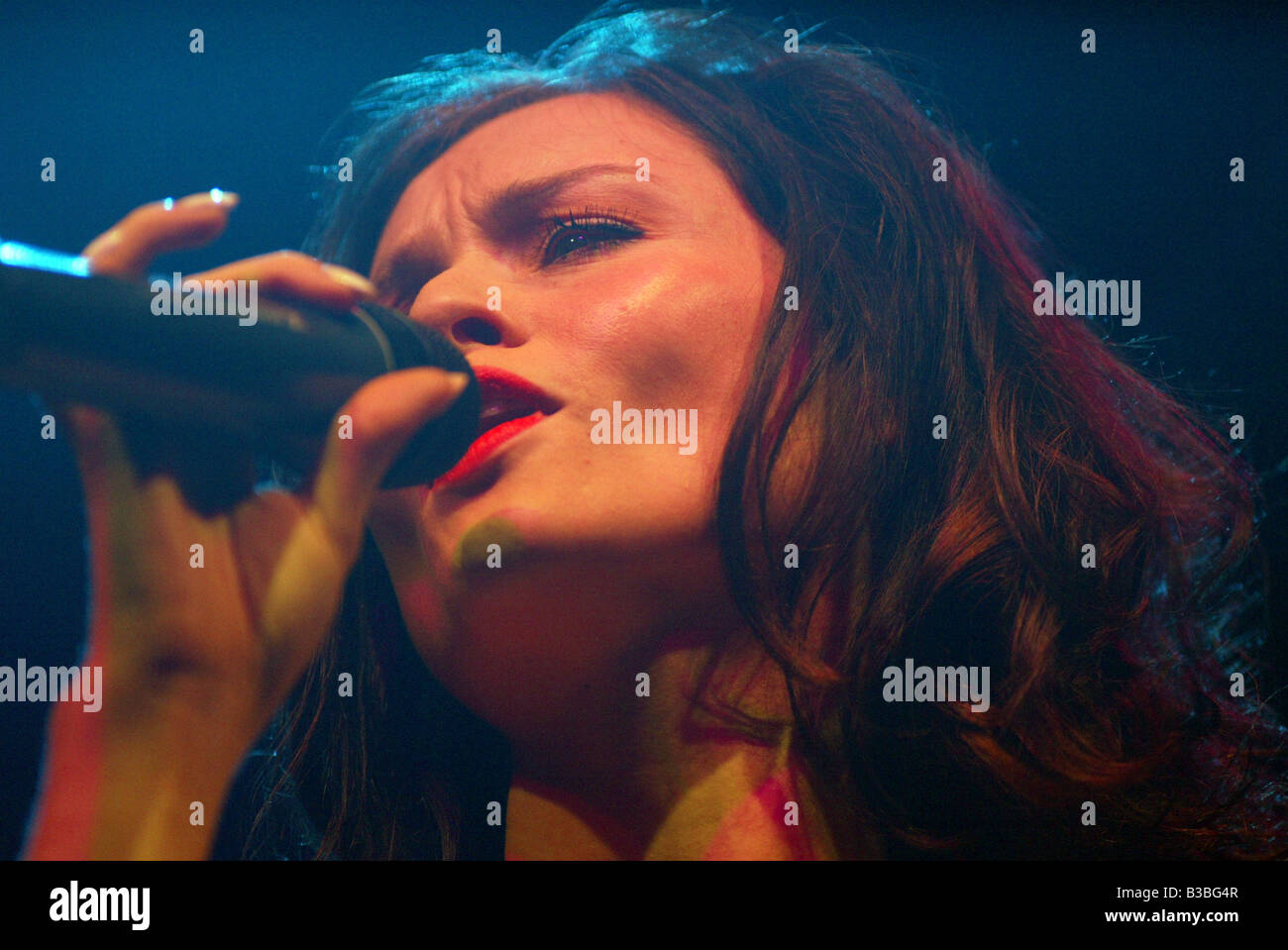 Sophie Ellis Bextor on stage at the V Festival in Hylands Park