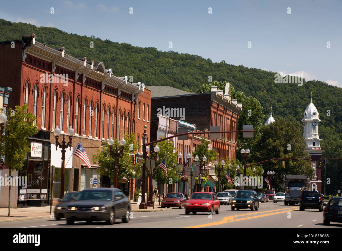 Franklin Pennsylvania was oil boom town in 19th century Stock Photo