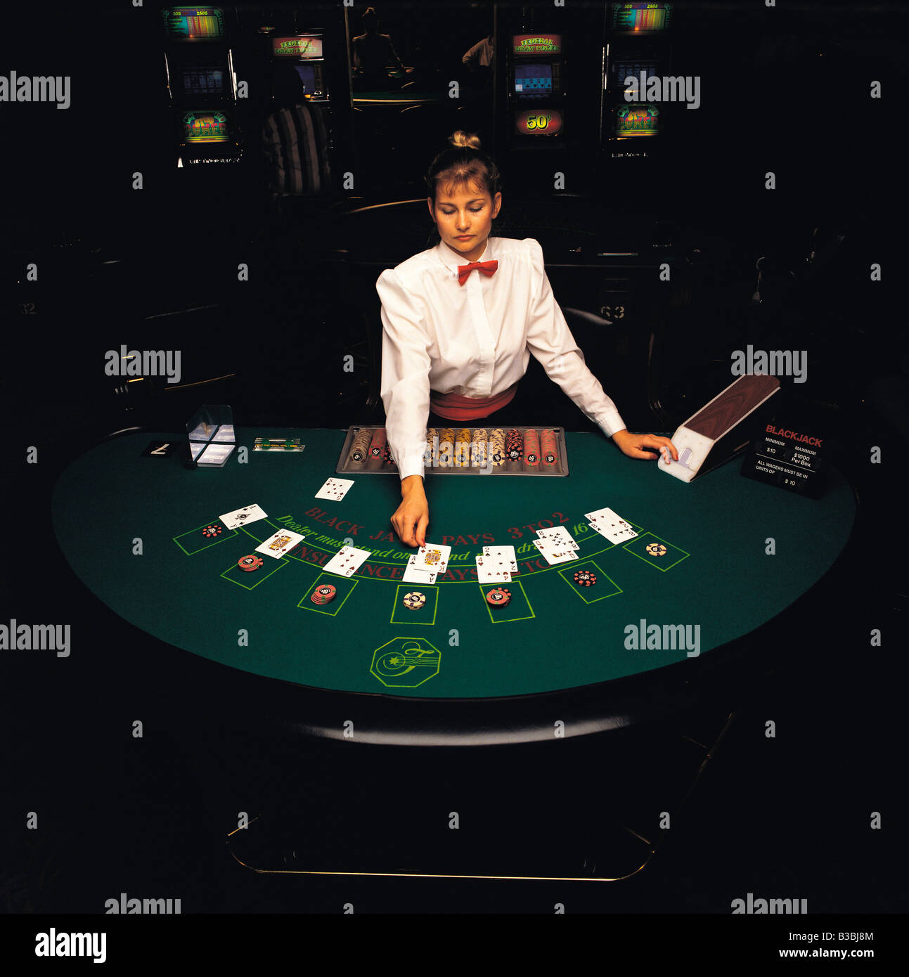 Female croupier hi-res stock photography and images - Alamy