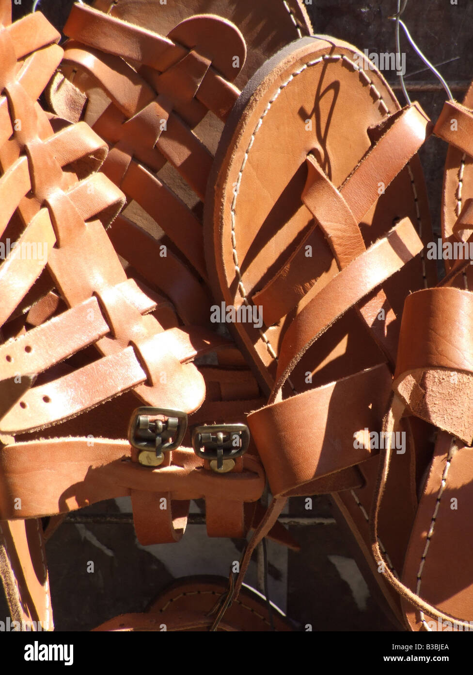 Leather sandals in the plaka hires stock photography and images Alamy