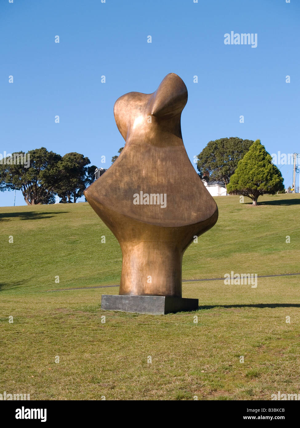 Henry Moore bronze sculpture called Inner Form Wellington Botanic