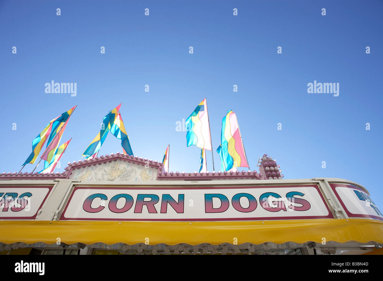 Corn Dog Stand at Ancaster County Fair, Ancaster, Ontario, Canada Stock