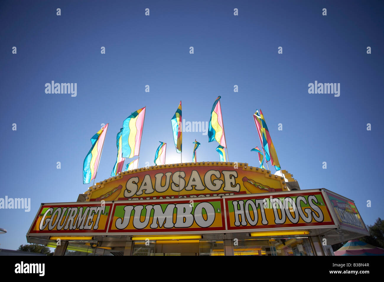 Hot Dog Stand at Ancaster County Fair, Ancaster, Ontario, Canada Stock Photo