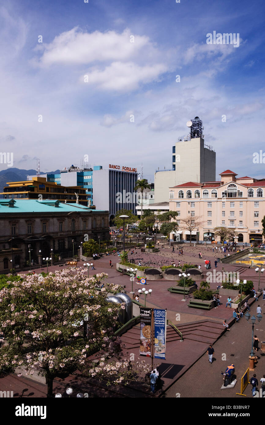 National Theatre and Plaza de la Cultura, San Jose, Costa Rica Stock Photo