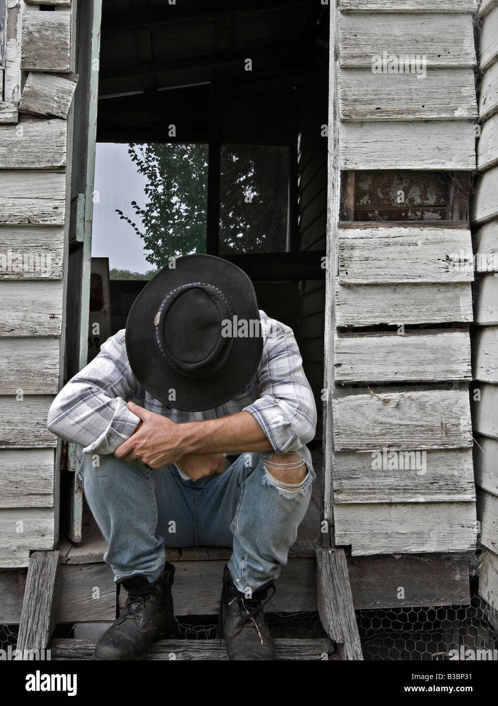 Sad person in a farm hi-res stock photography and images - Alamy