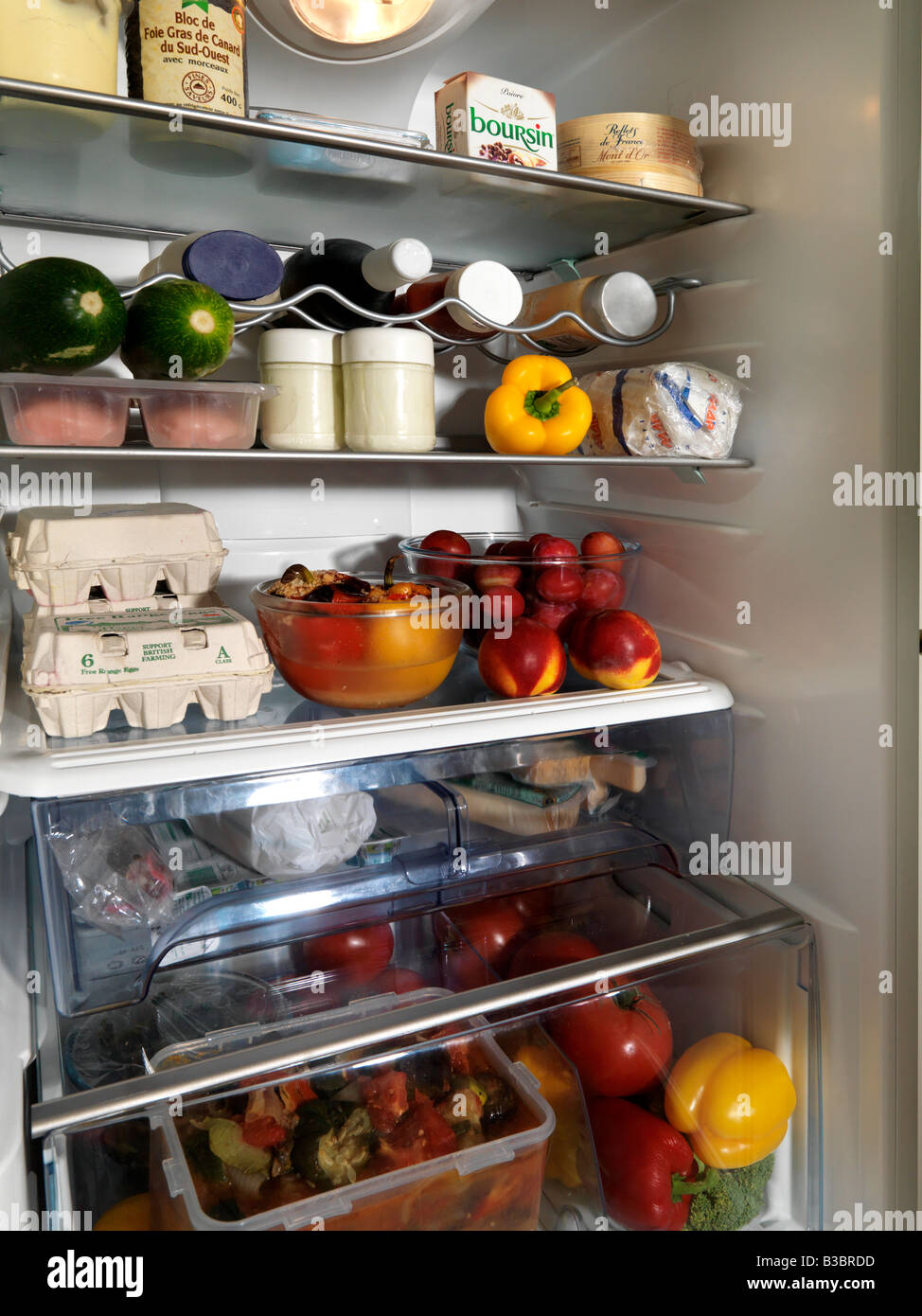 Packed Fridge Stock Photo 19314217 Alamy