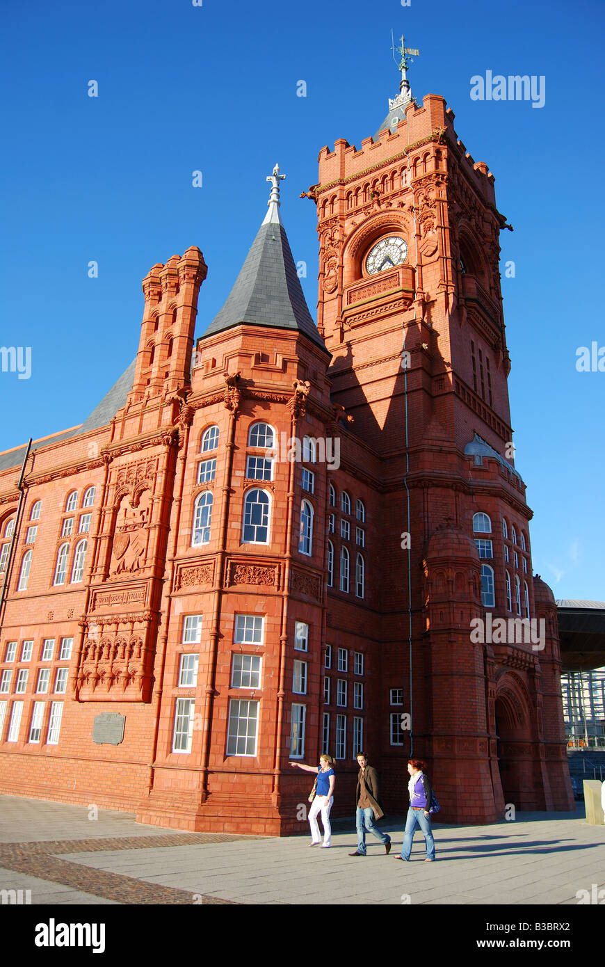 The Pierhead Building, Cardiff Bay, Cardiff, Wales, United Kingdom Stock Photo