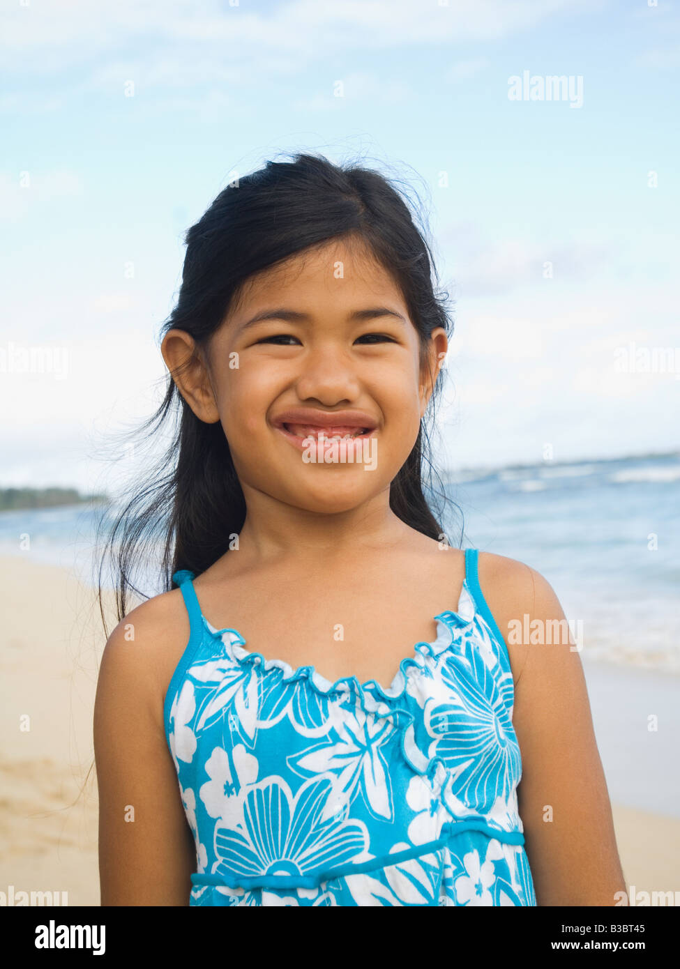 Pacific Islander girl at beach Stock Photo Alamy