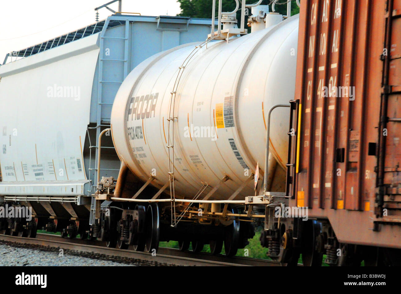 Railroad tank or tanker rail cars Stock Photo Alamy