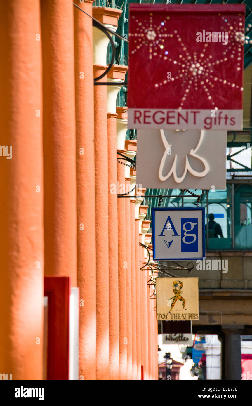 Shop sings in Covent Garden, London, England Stock Photo - Alamy