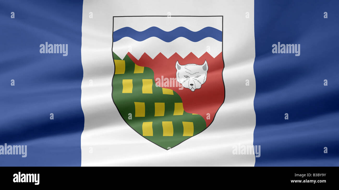 High resolution flag of the Northwest Territories, Canada Stock Photo