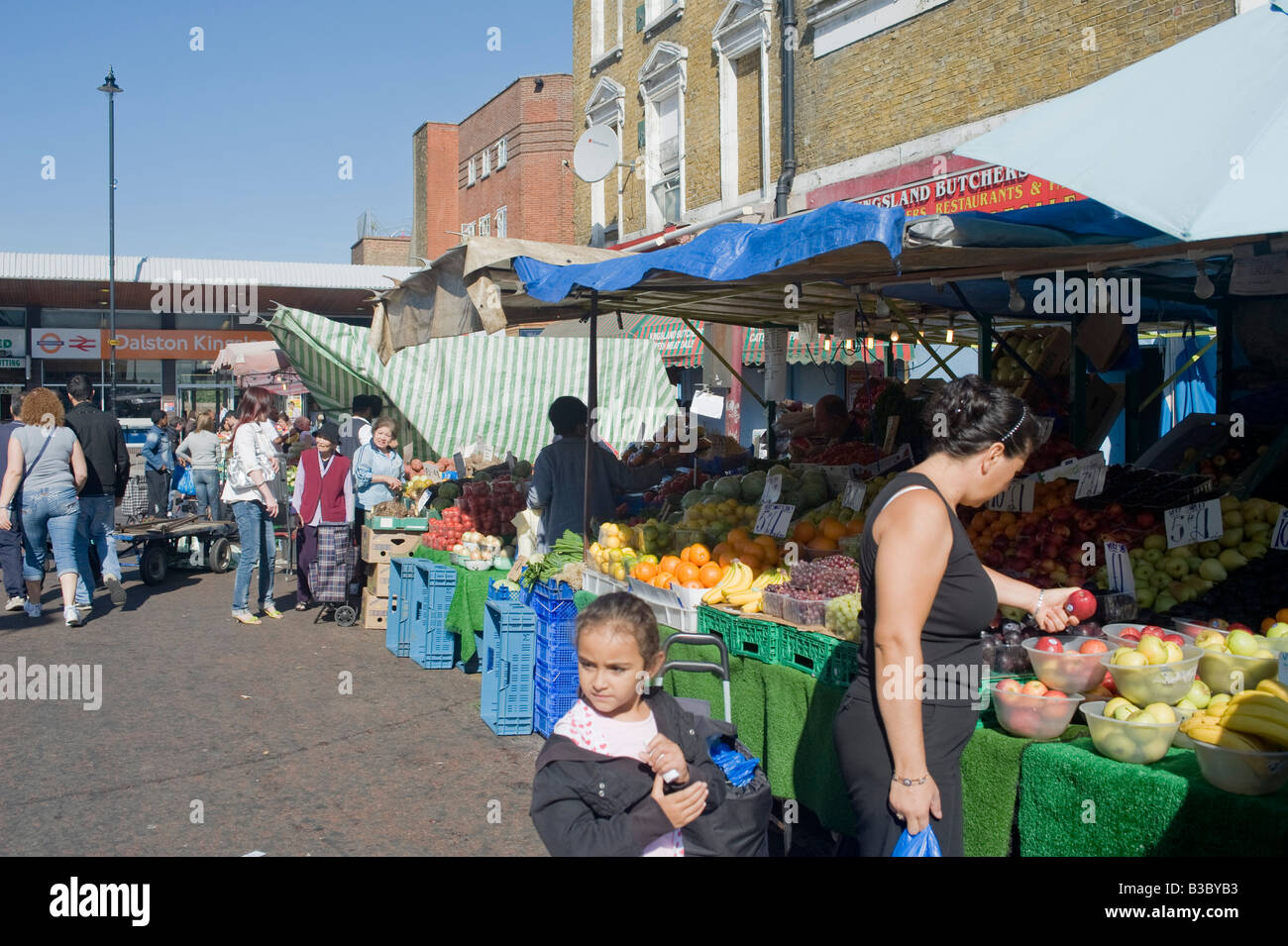 Ridley Road market Dalston Hackney London Stock Photo