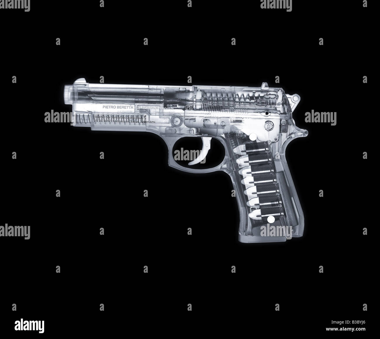 Xray of a gun Stock Photo Alamy