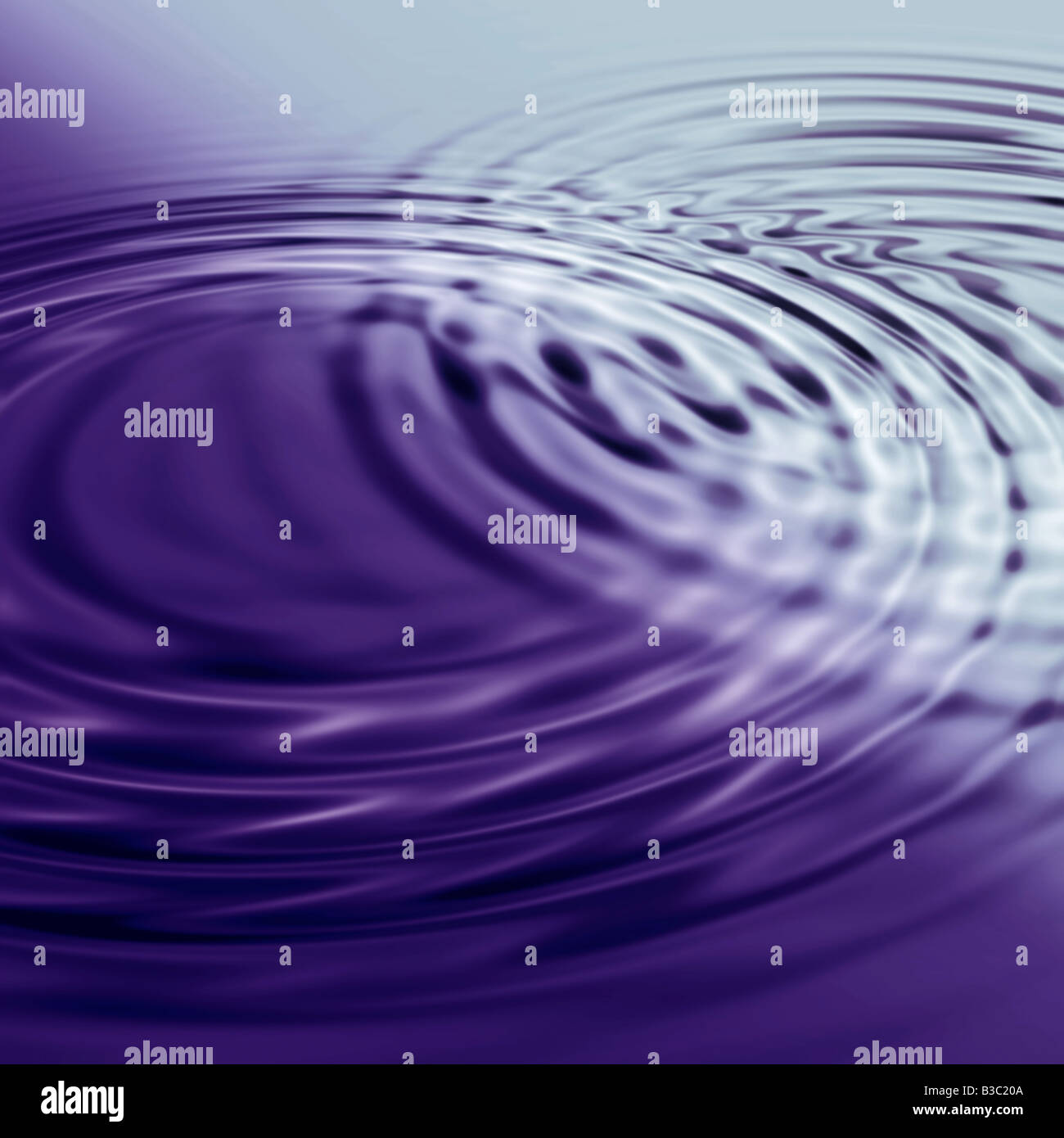 Deep blue water background with circular ripples from the rain Stock ...