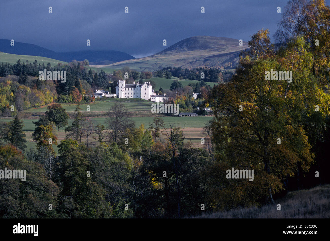 Blair Castle built in 1269 in the autumn near the village of Blair