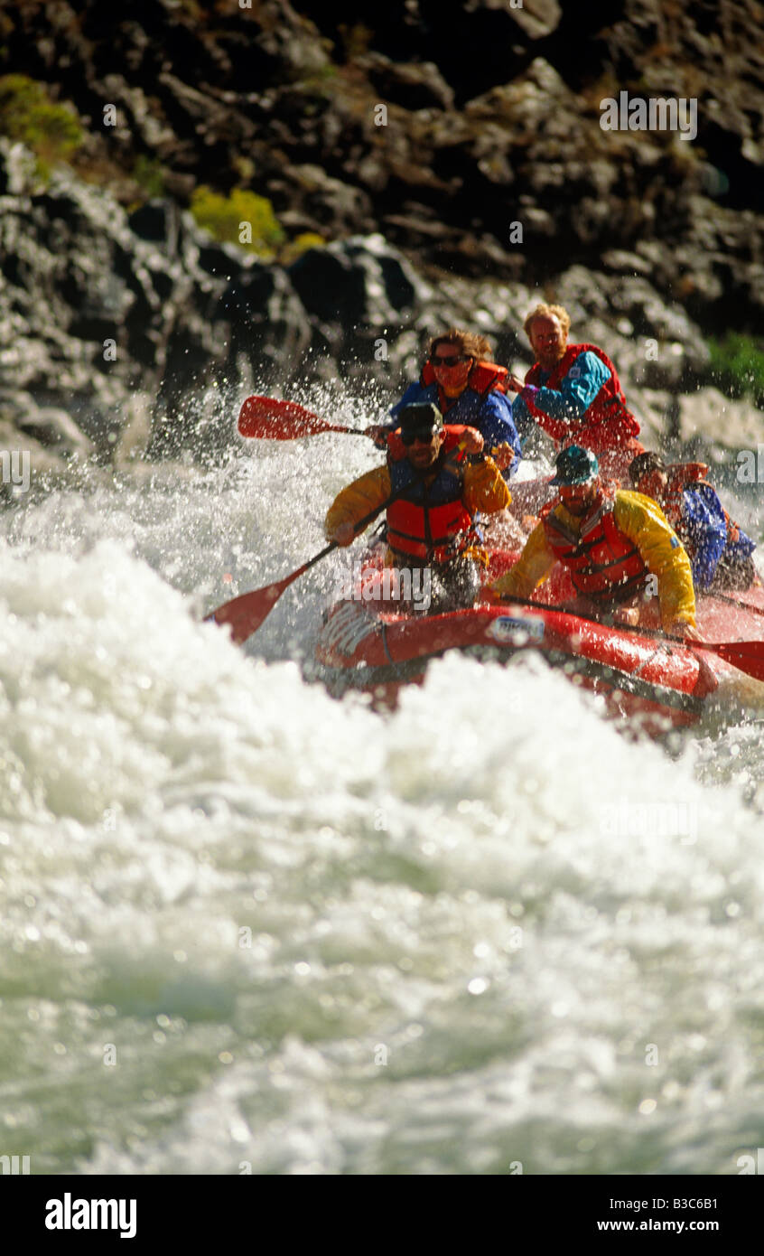 USA, Idaho. Whitewater rafting on the Snake River in Hells Canyon Stock