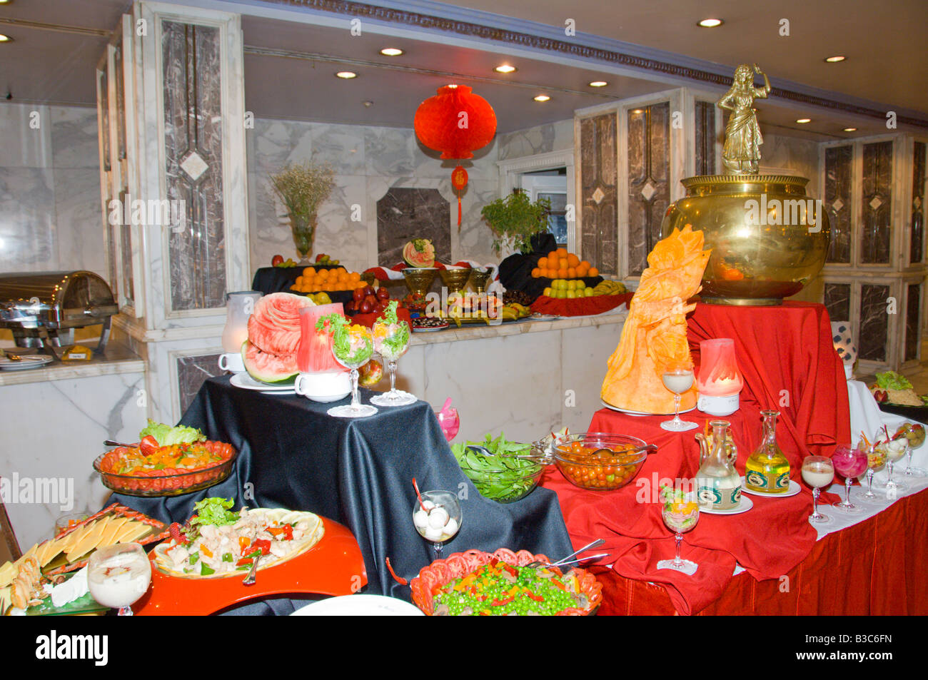 A colorful buffet table at the Hotel Sonesta St George in Luxor Egypt Stock  Photo - Alamy