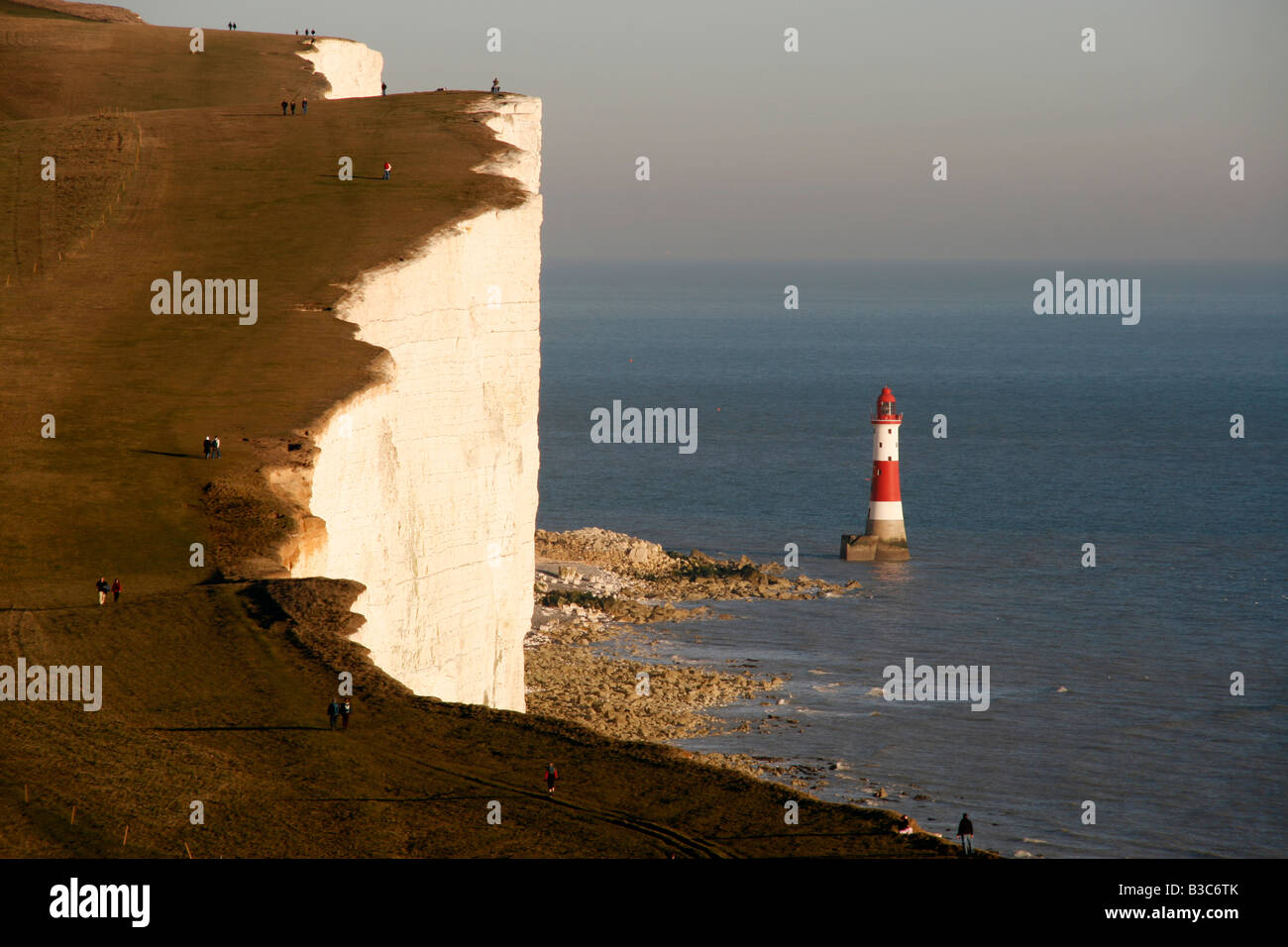 England, East Sussex, Beachy Head. Beachy Head is a chalk headland on