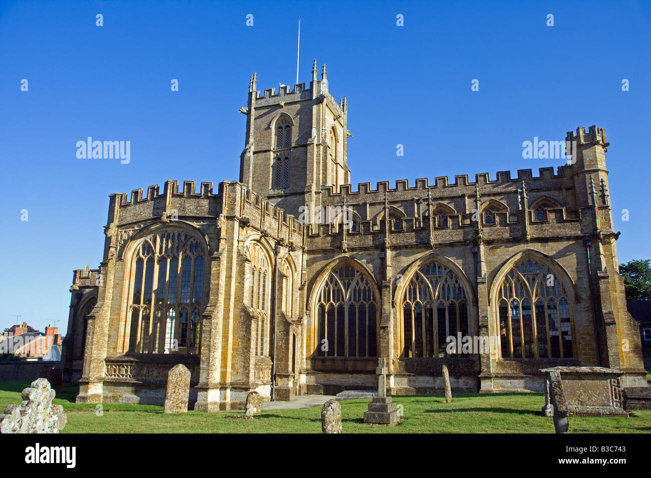 England, Somerset, Crewkerne. St Bartholomew's Parish Church stands on