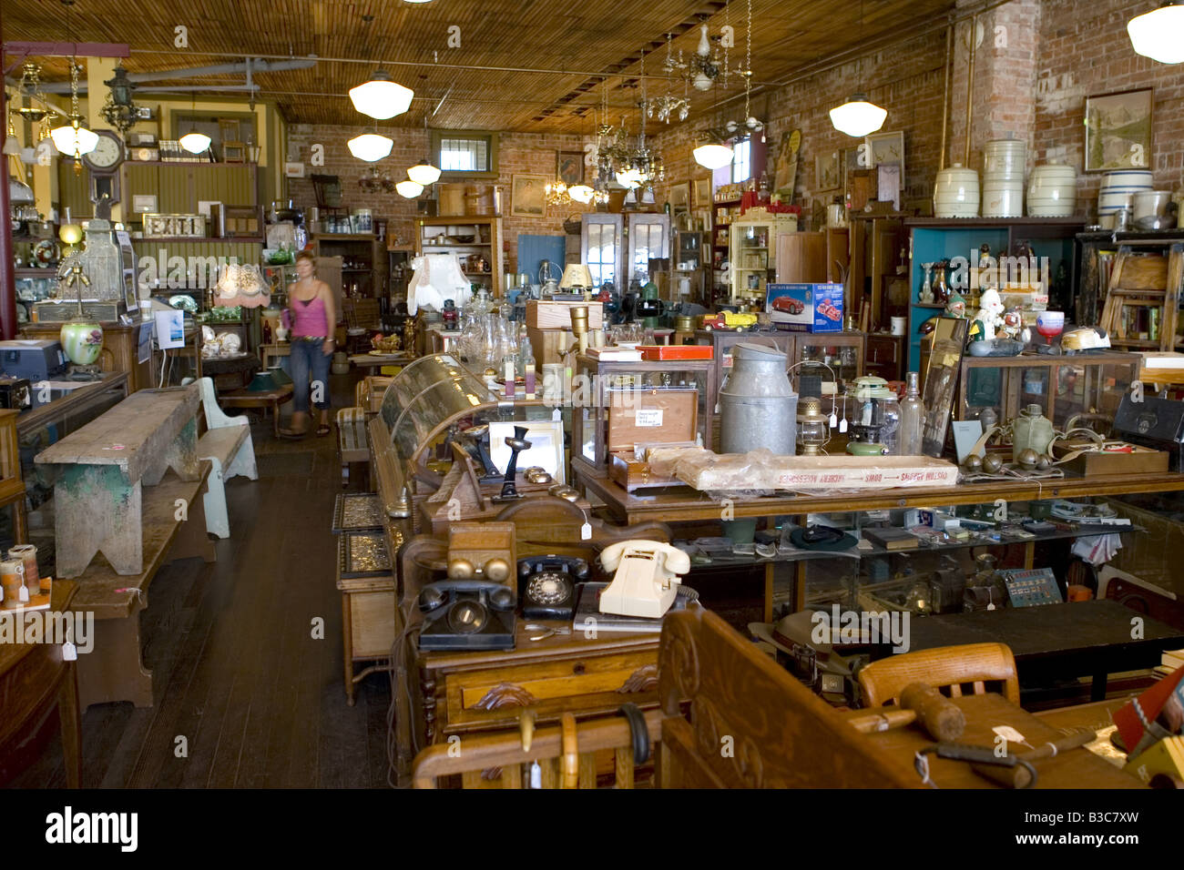 An antique store in Nanton Alberta Canada Stock Photo Alamy