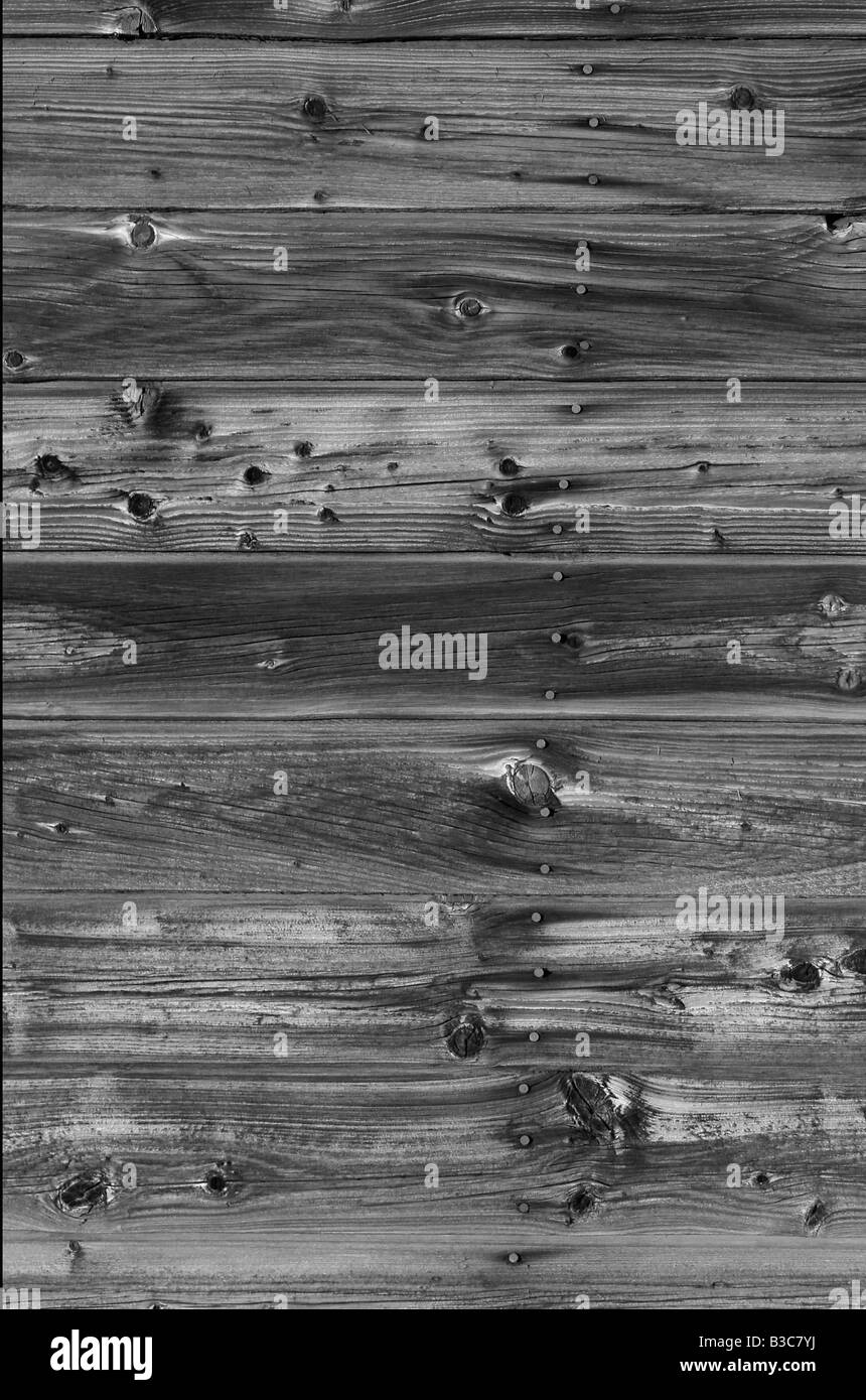A close up of wood grain on the side of a barn Stock Photo