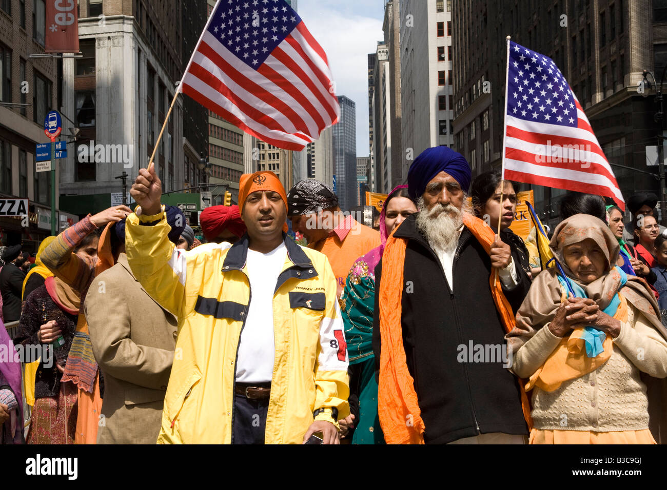 Annual Sikh Parade and festival that takes place each year on Broadway in New York City Stock Photo