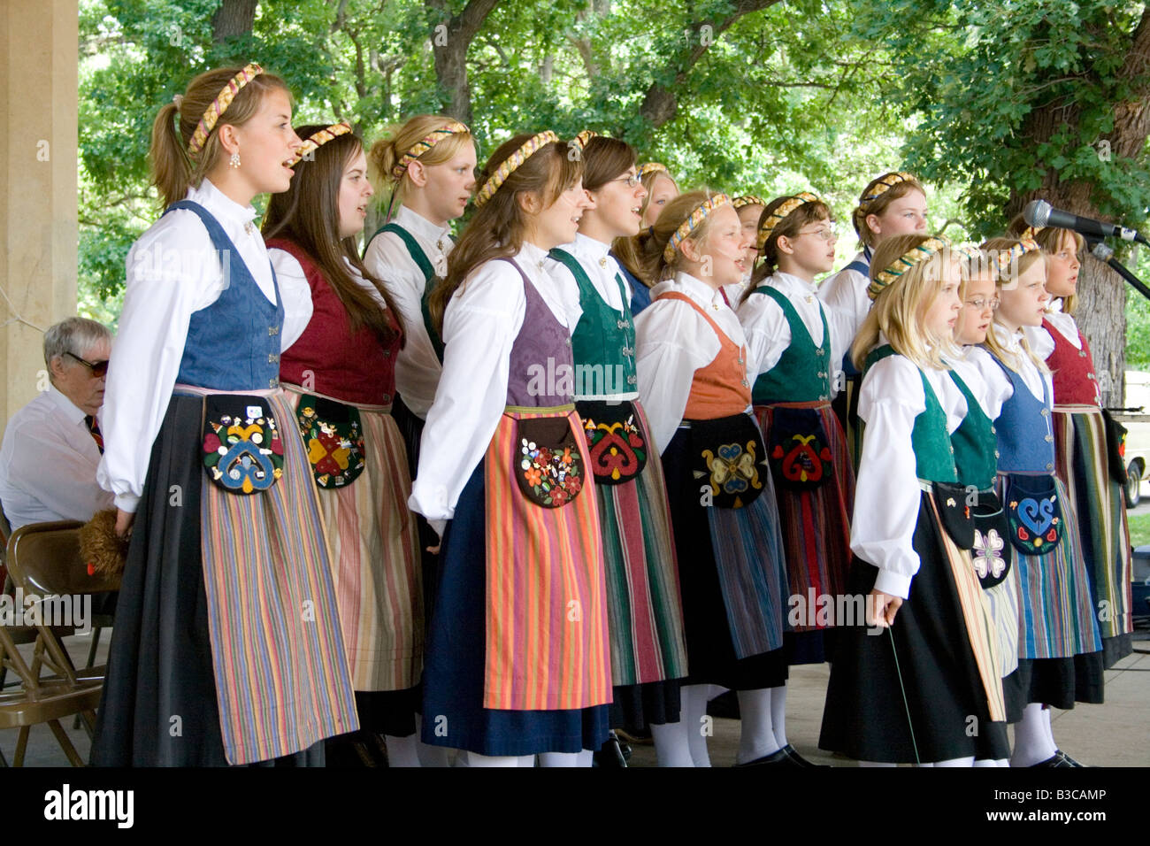 Svenskarnas Dag Girls Choir. Svenskarnas Dag Swedish Heritage Day Stock