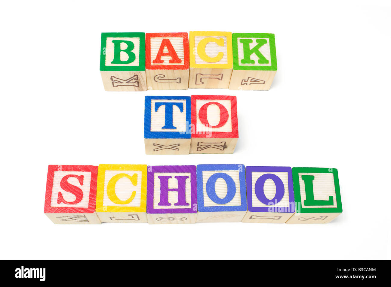 Alphabet Blocks Back to School Stock Photo Alamy