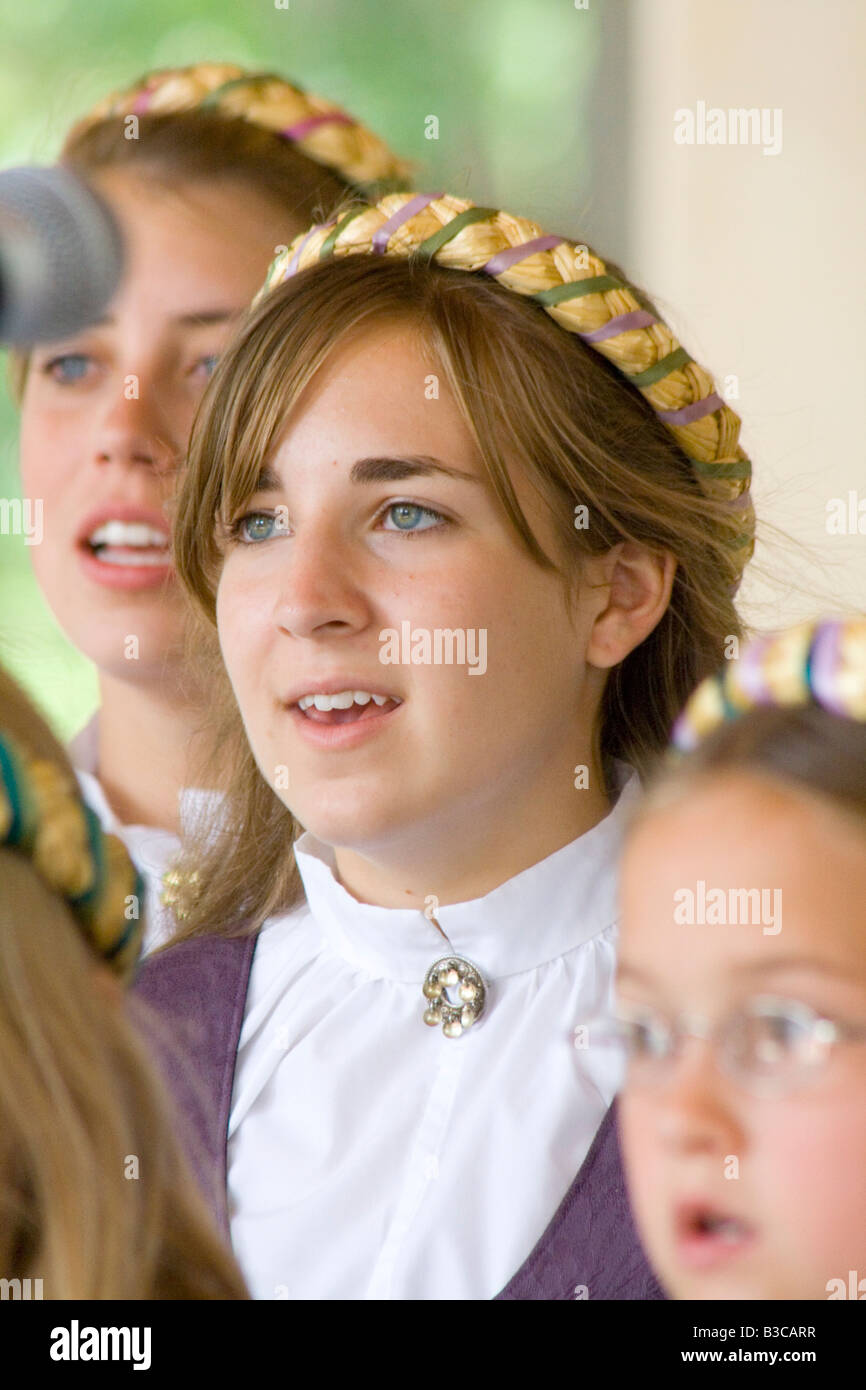 Svenskarnas Dag Girls Choir singing. Svenskarnas Dag Swedish Heritage