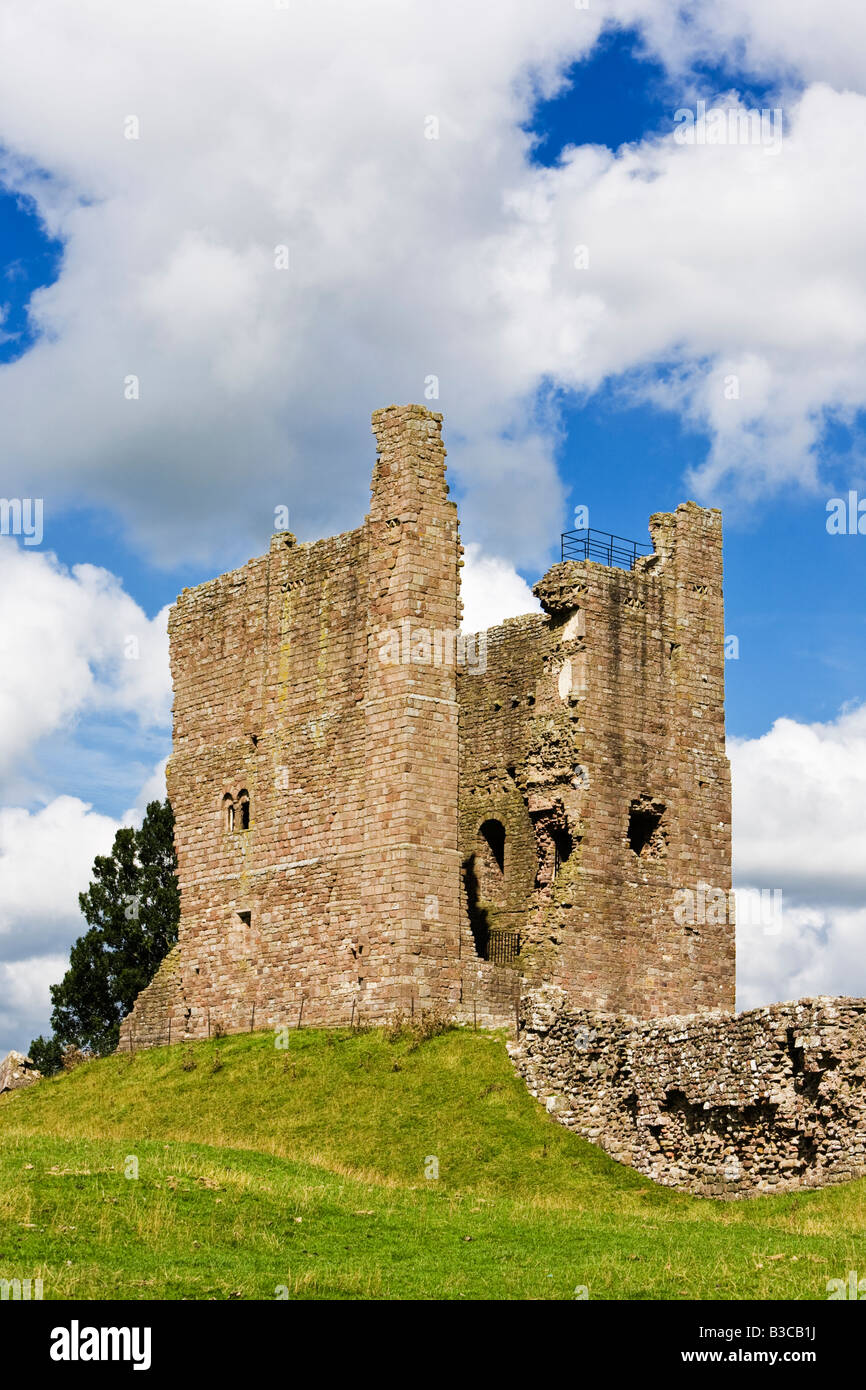 Ruins of Brough Castle keep in Cumbria, England, UK Stock Photo