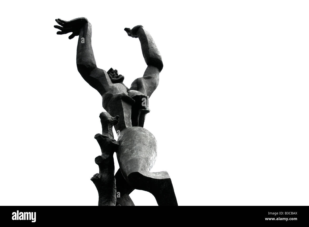 Ossip Zadkine's well-known sculpture 'The Destroyed City' in Rotterdam, Netherlands. Stock Photo