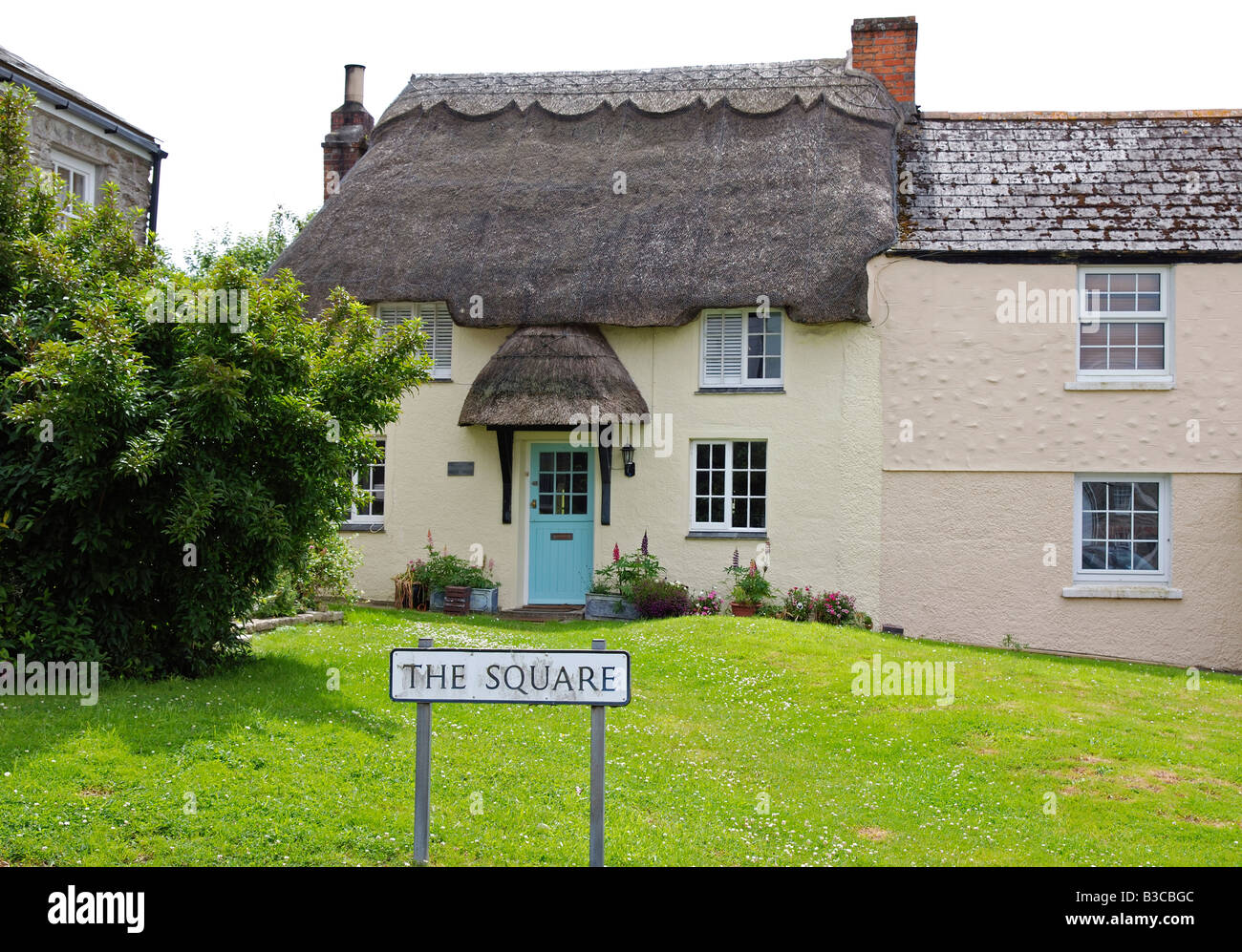 the village square at tregony in cornwall,england,uk Stock Photo